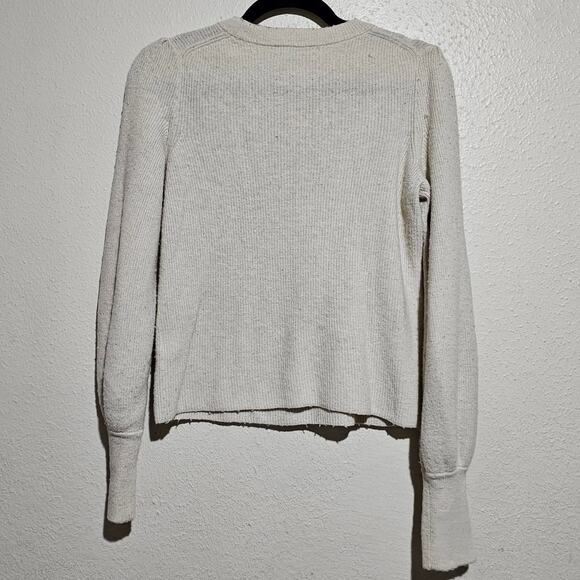 Madewell Baybrook Pullover Cream Sweater Women Small AG584 Merino Wool Alpaca - Picture 4 of 7